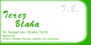 terez blaha business card